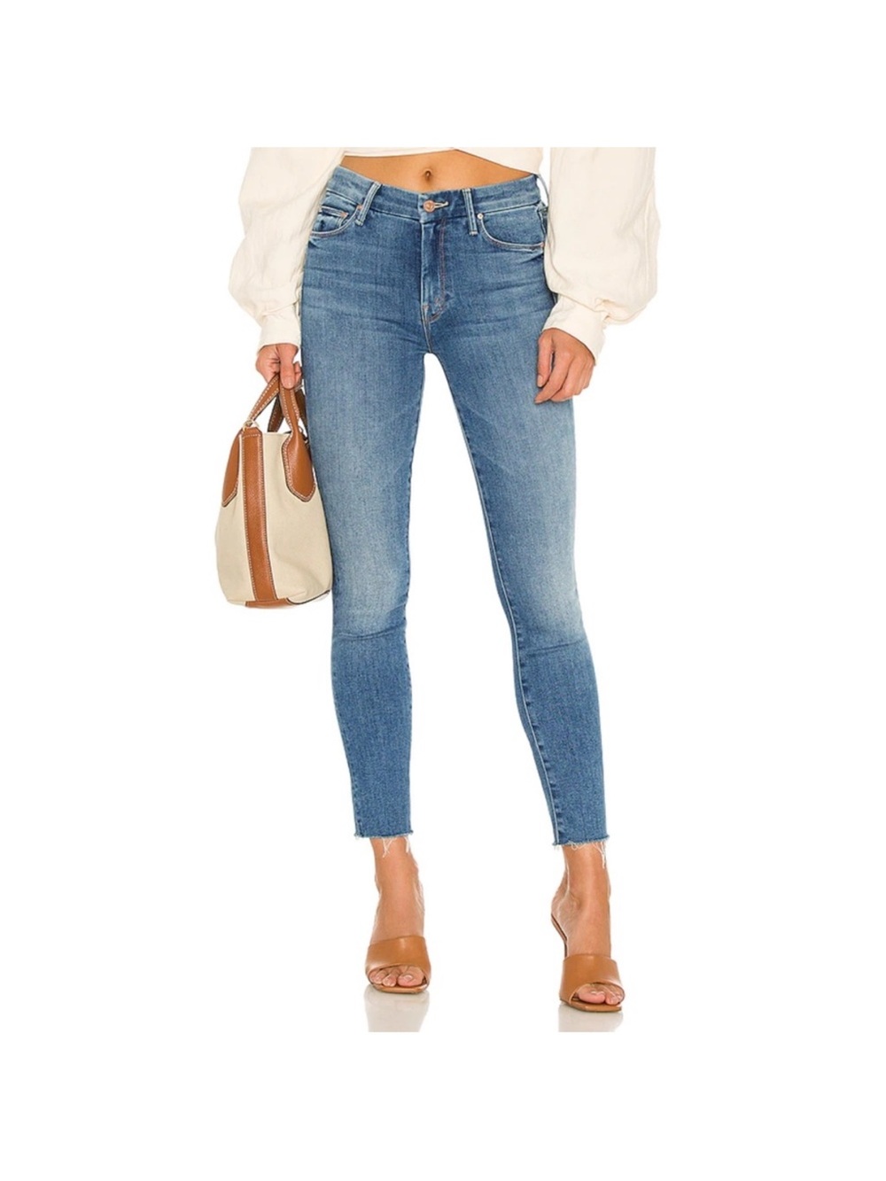 Mother The Looker Ankle Fray Jean A Groovy Kind of Love Designer Sz 29